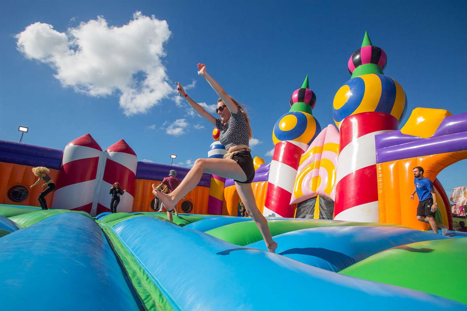 The world's biggest bouncy castle is at Dreamland today