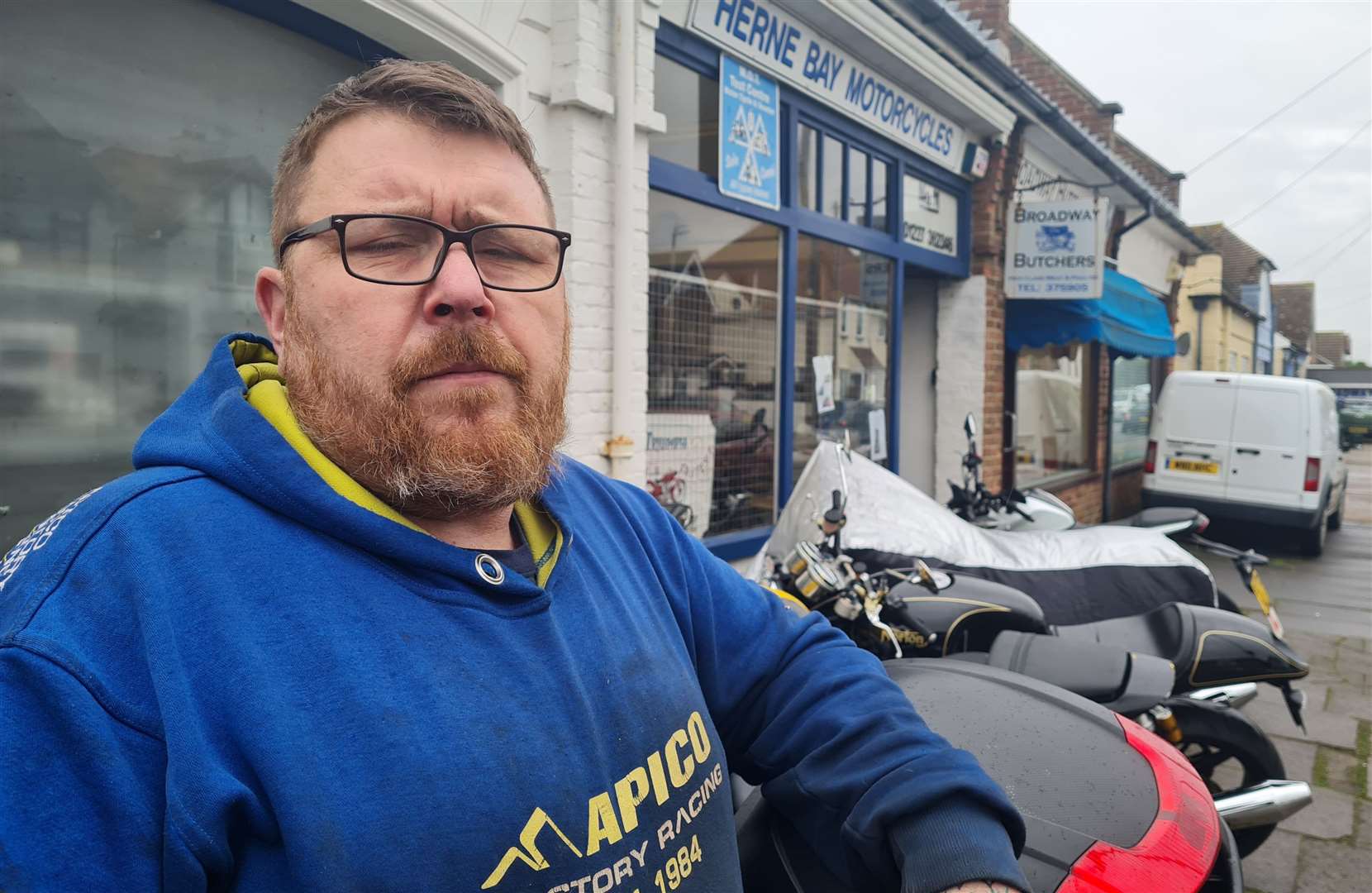 James Wightman, of Herne Bay Motorcycles in The Broadway, is another critic of the 20mph red road markings