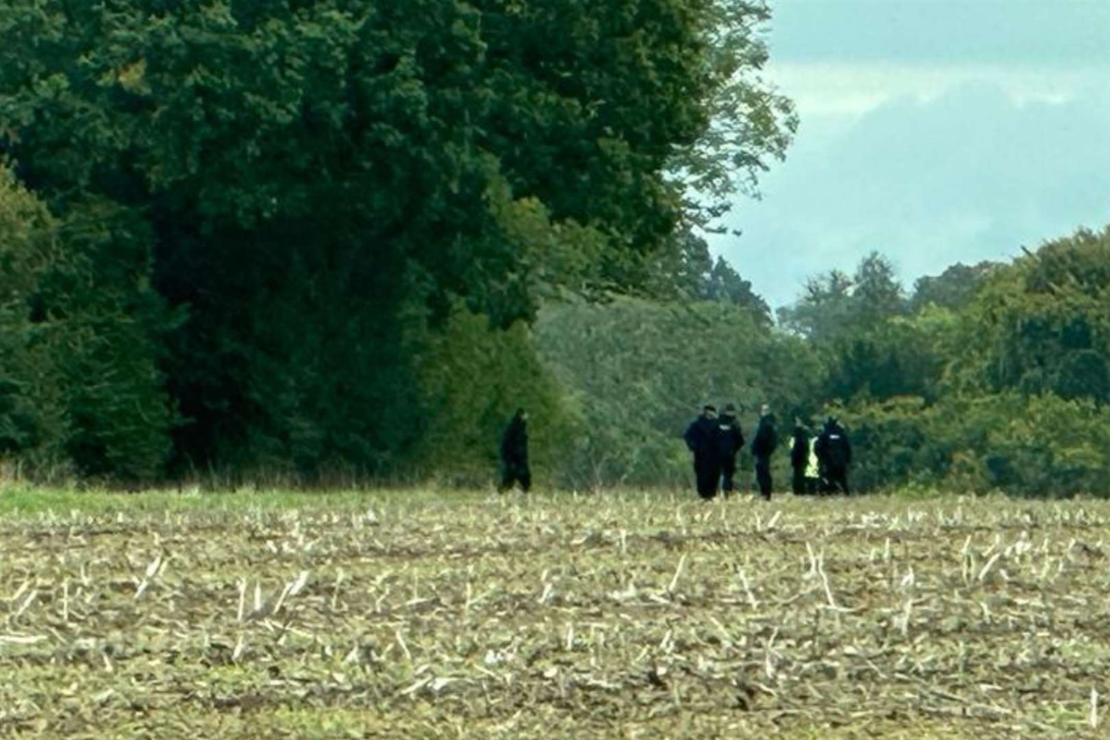 Search crews have been scouring fields in villages around Faversham. Picture: Brian Flynn