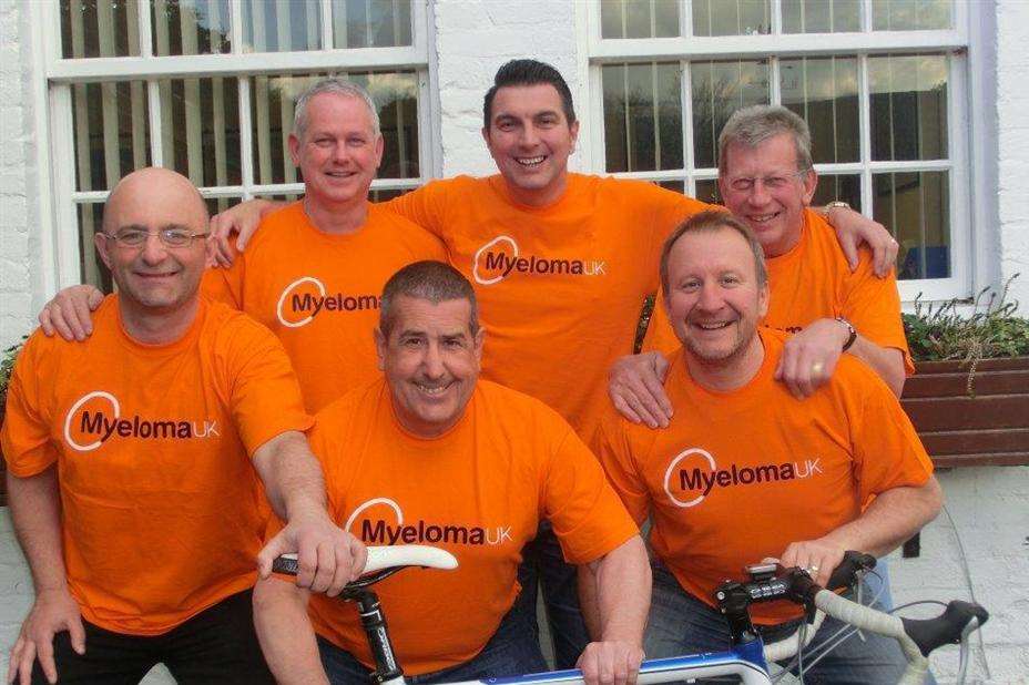 The Myeloma Musketeers who will be cycling from Swanley to Lands End to raise money for cancer charity Myeloma UK