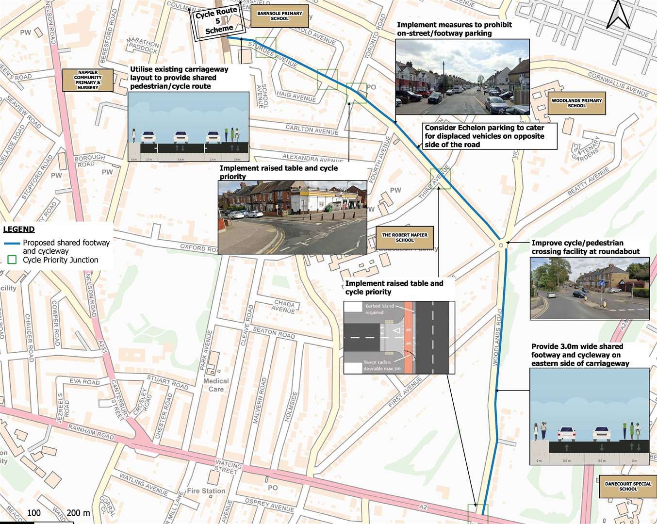 Some of the road layout changes Medway Council is proposing