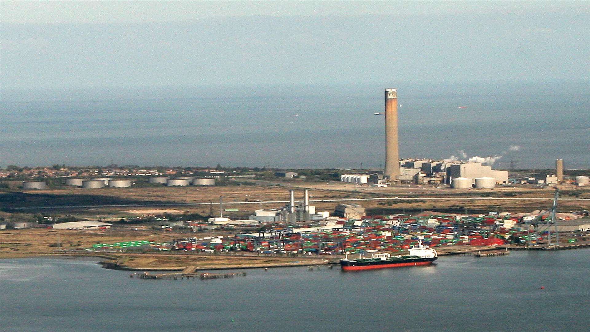 Aerial view of Kingsnorth Power Station