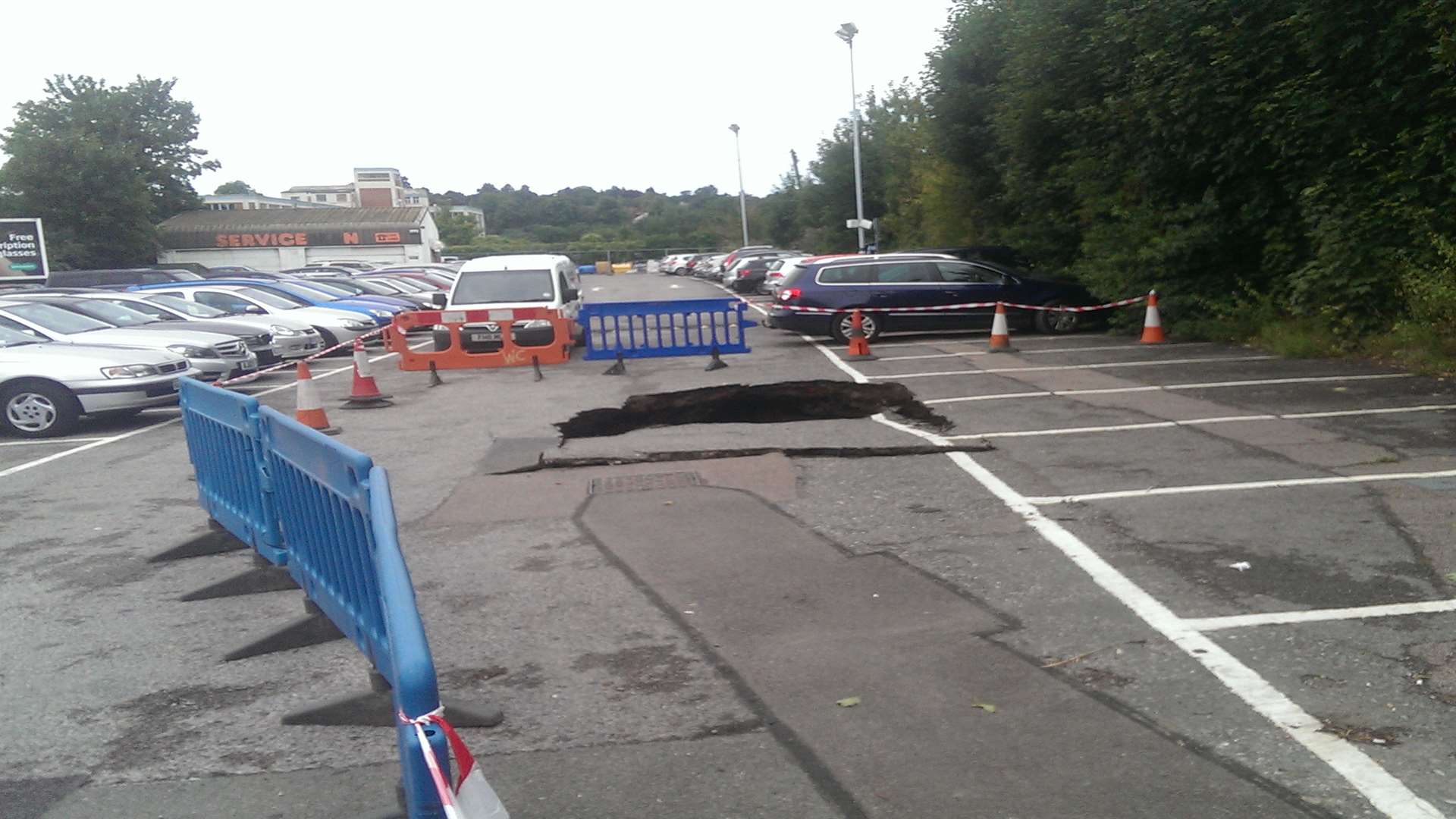 The chasm has been sealed off for safety. Picture: Pete Clarke