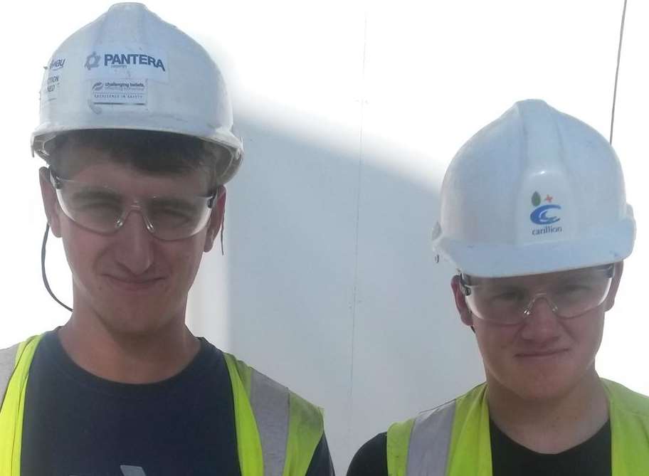 Paulo Pinhal (left) with apprentice colleague Tom Kelly, 18, from Aylesford