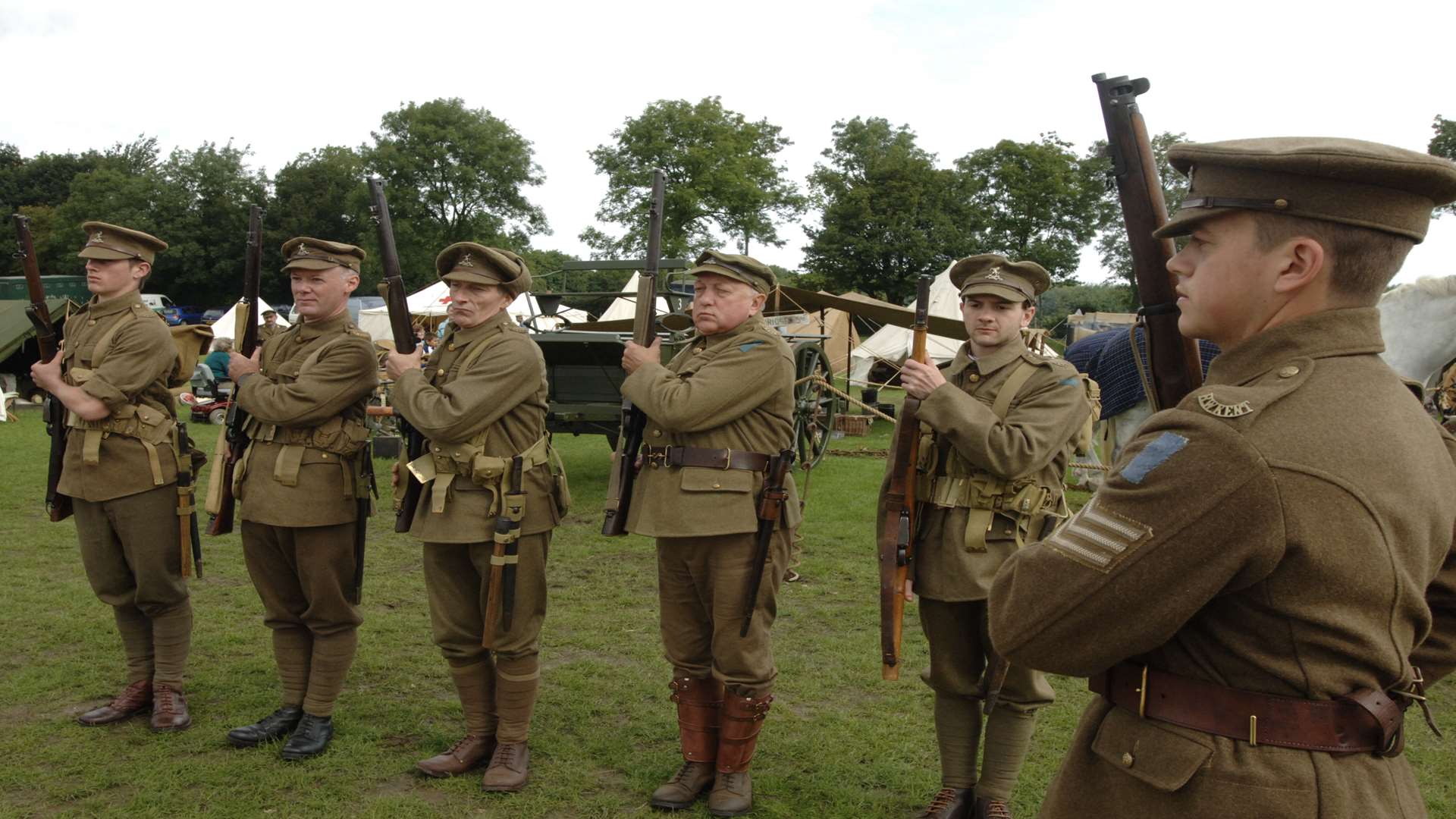 The Queen's Own Royal West Kent Living History Group in First World War uniform