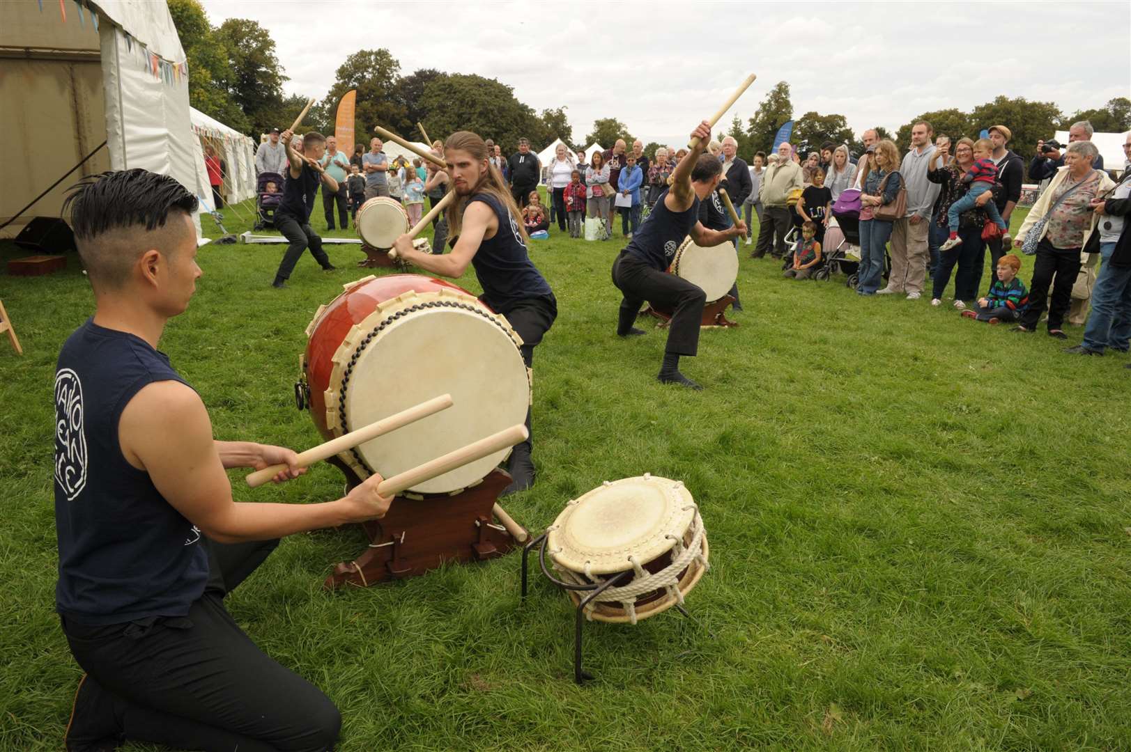 Gillingham Park, Park Avenue..Will Adams festival 2018..Drumming with :Taiko Mean Time..Picture: Steve Crispe. (32202968)