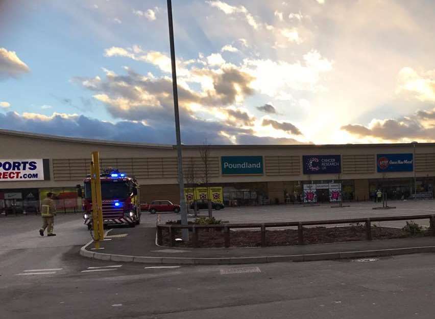 All units have been evacuated at the retail park.