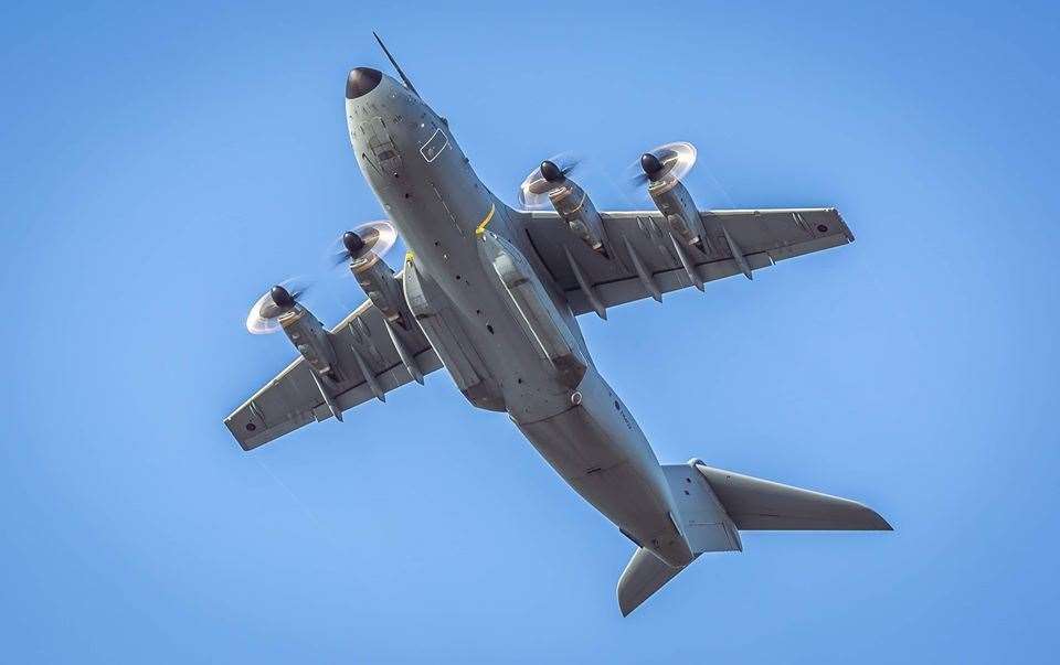 The A400M Atlas was spotted across the county yesterday. Picture: RAF Brize Norton