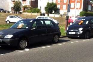 Bread's been stuck under cars' wipers in Tunbridge Wells. Picture: Ross Bilyard
