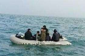 The migrants picked up by the French yesterday/ Picture: préfecture maritime de la Manche et de la mer du Nord