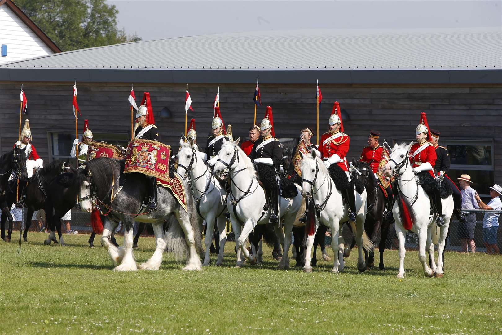 The Household Cavalry musical ride at the Kent County Show