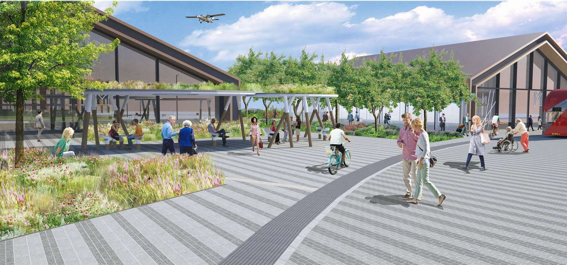 CGI pictures of how the planned Innovation Park Medway development at Rochester Airport will look. Picture: Medway Council