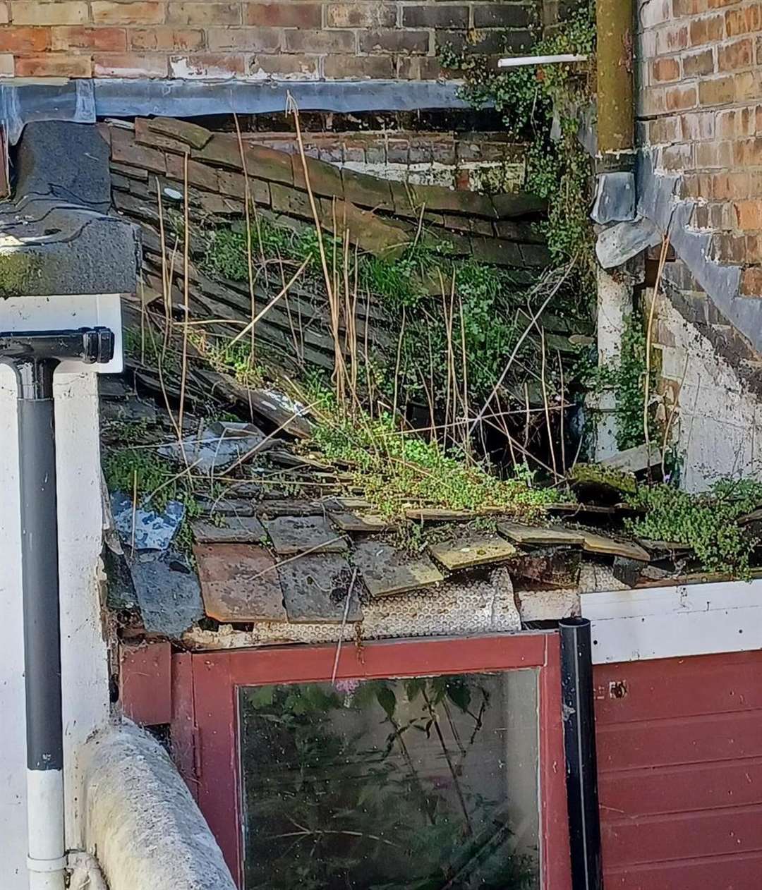 A section of the roof has collapsed at the house. Picture: Folkestone and Hythe District Council