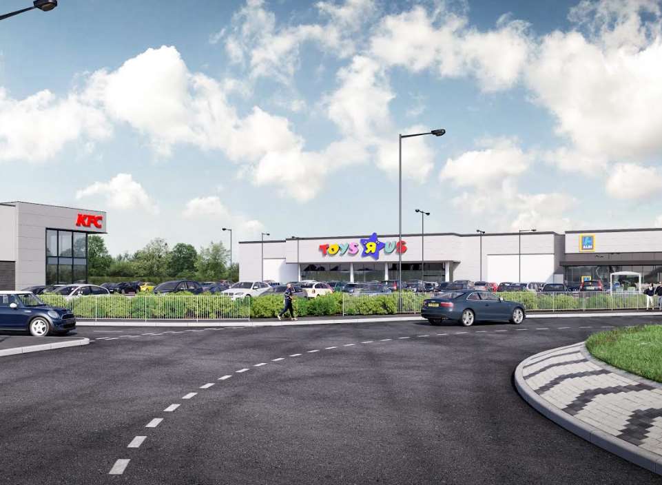 Royal London want to build a KFC drive-thru and an Aldi supermarket at Horsted Retail Park, Chatham