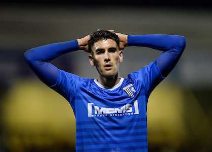Gillingham's Conor Wilkinson against MK Dons Picture: Ady Kerry (1341591)