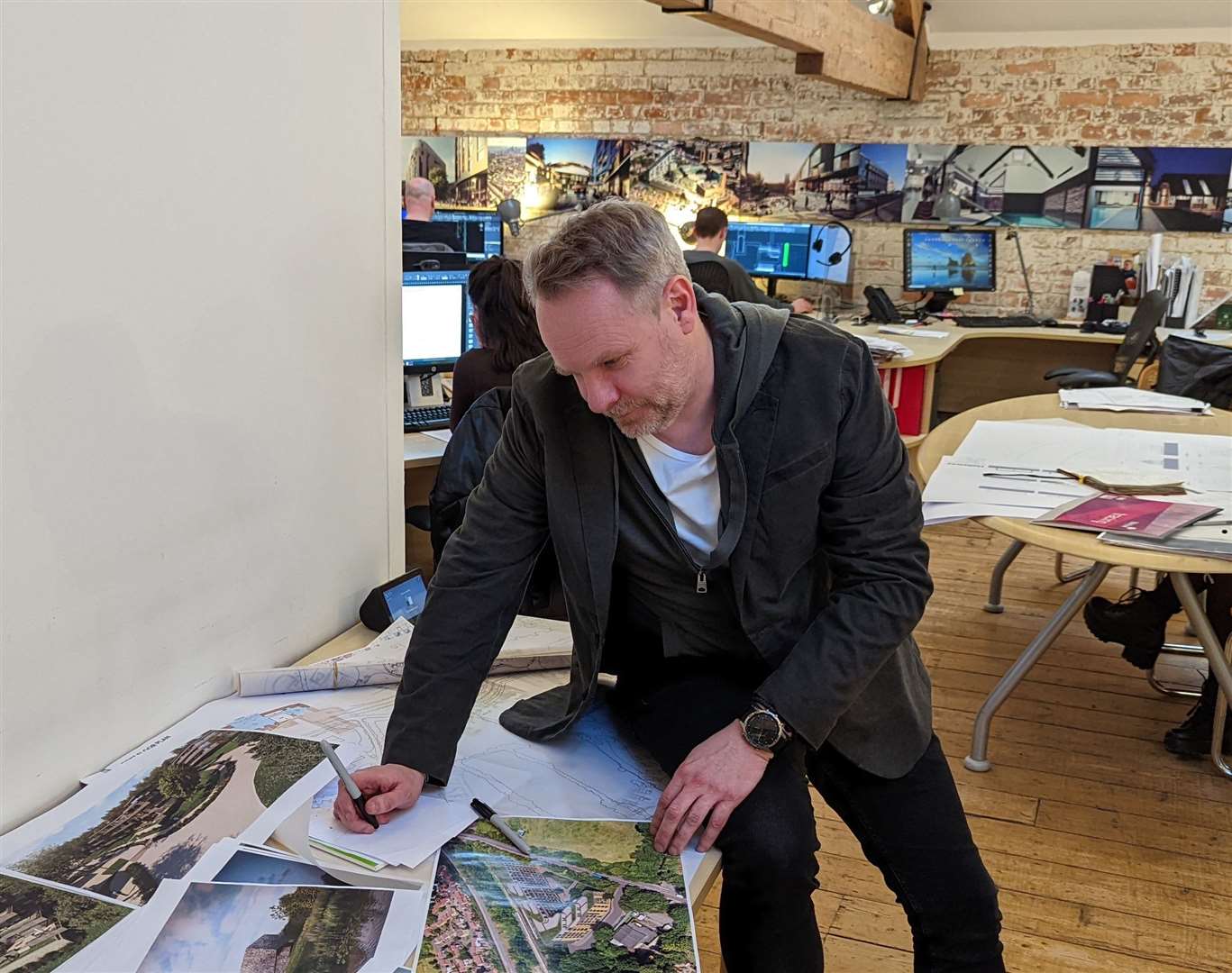 Architect Guy Hollaway at his studio in Hythe