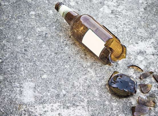 It is believed the shed went up in flames when the sun's rays deflected from an abandoned bottle. Stock image