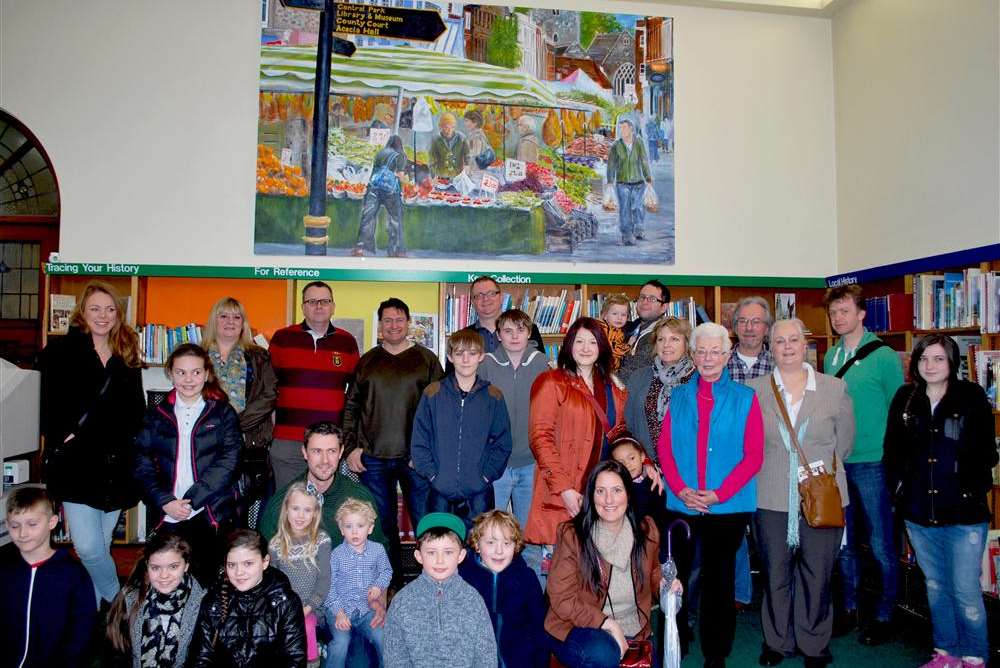 A giant painting created by dozens of people from the Dartford community has gone on display for all to see. Picture by Kate Withstandley.