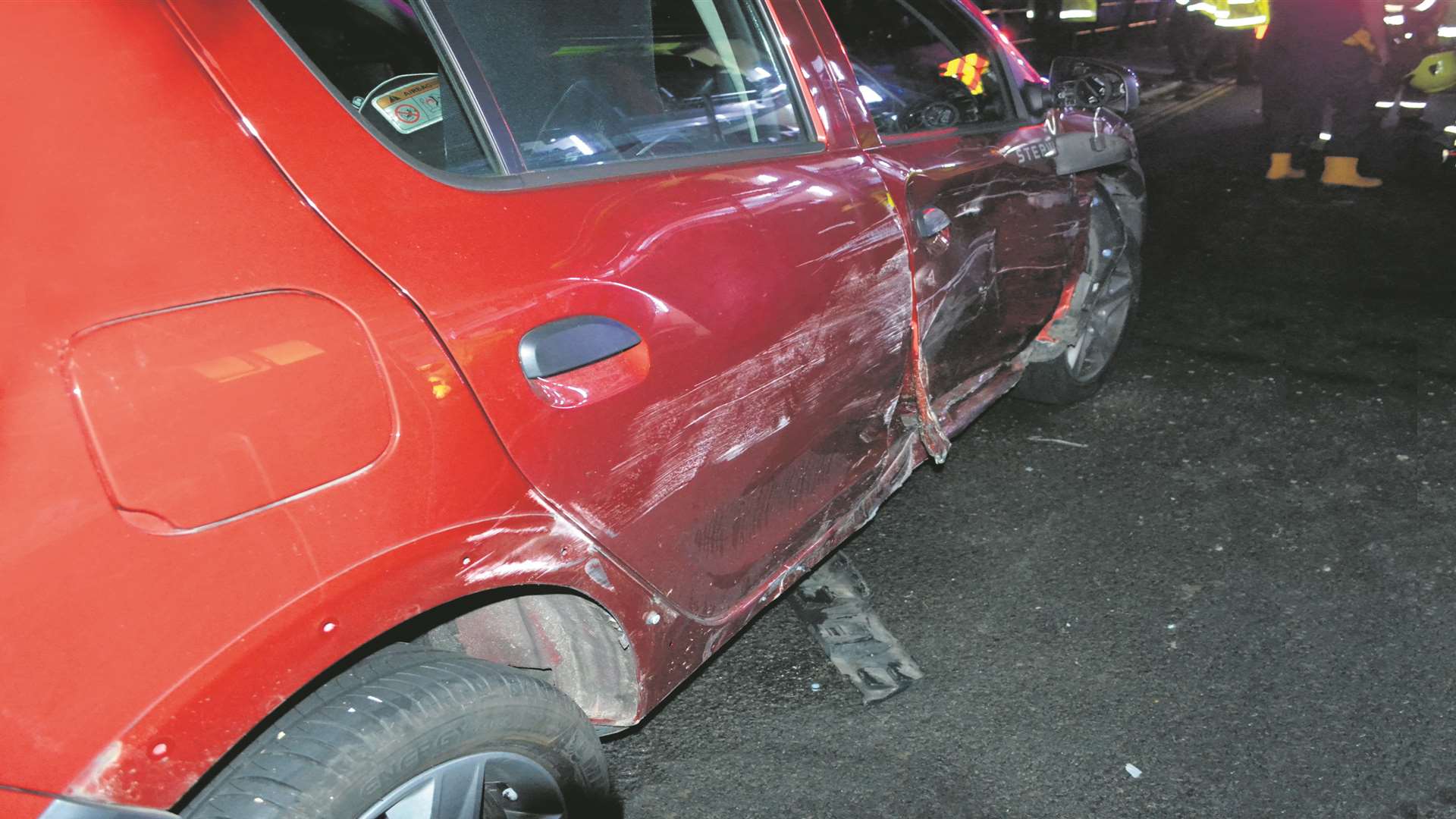 Simon Leith has called for safety improvements after his wife's car was hit