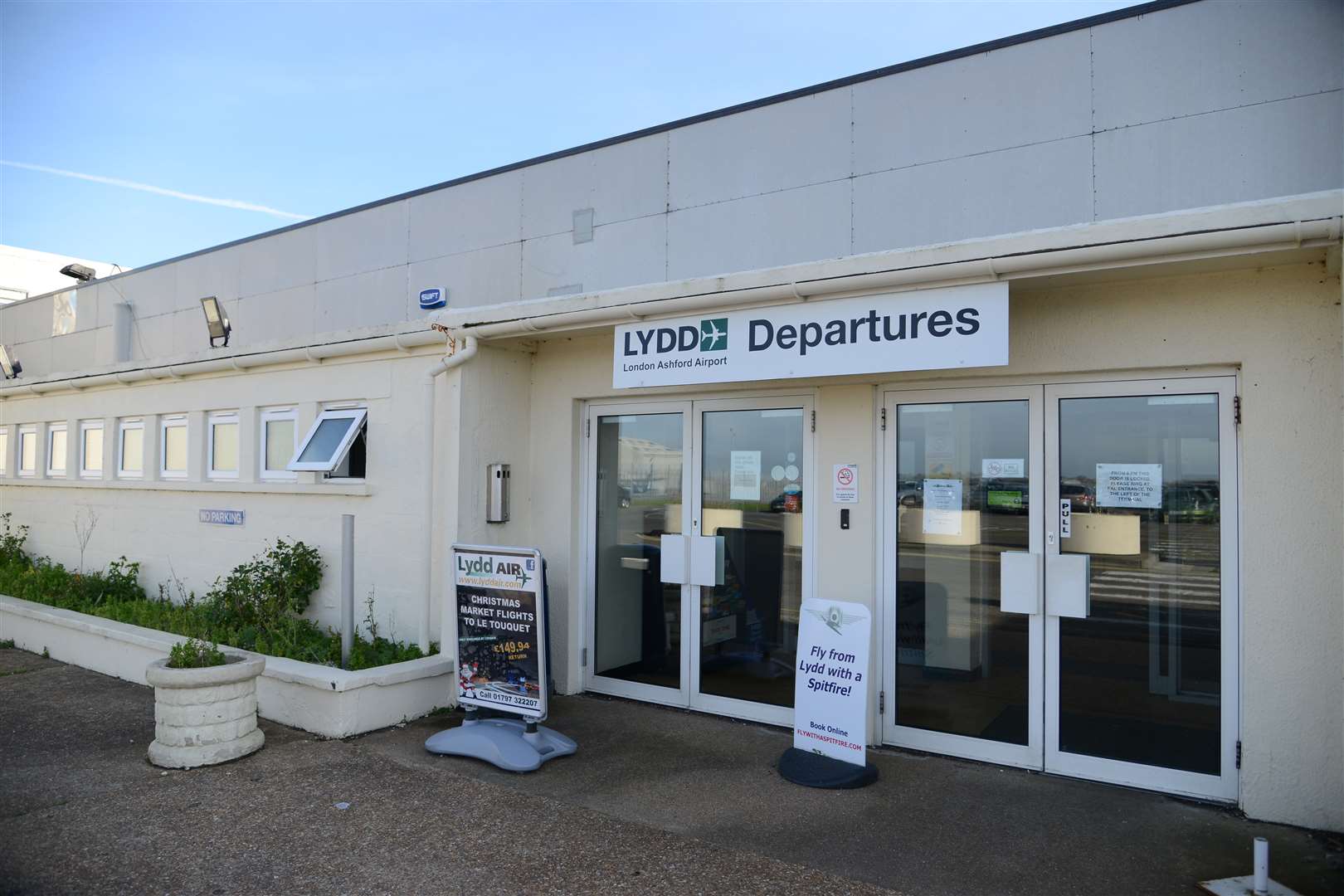 The departure lounge at Lydd airport