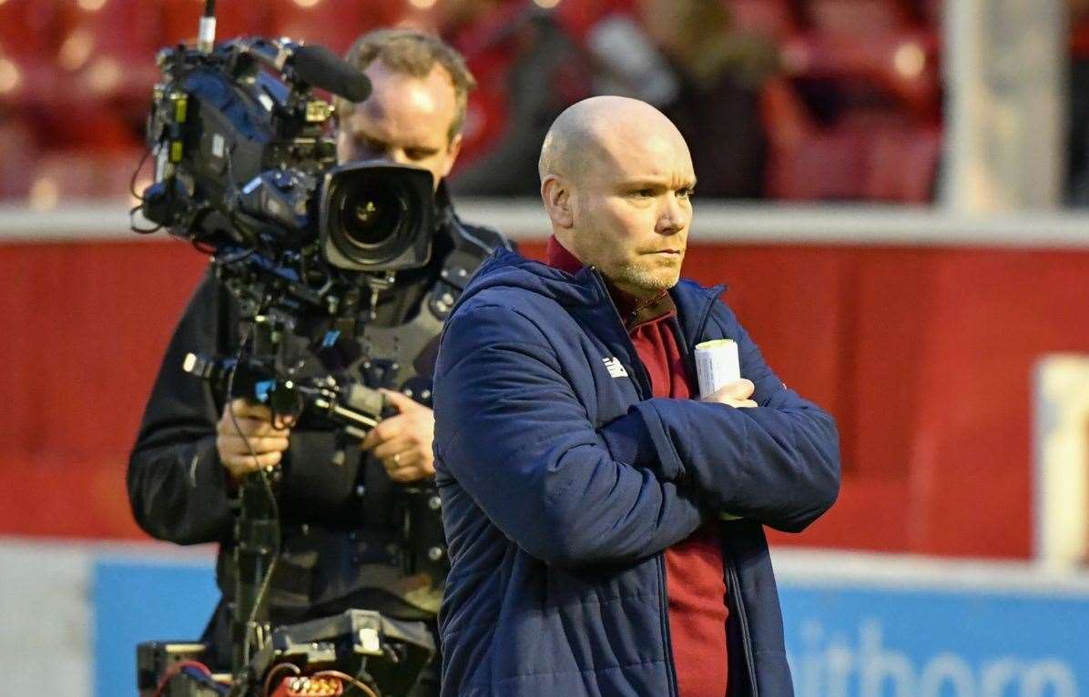 Interim head coach Danny Searle guided Ebbsfleet to a home draw with Oldham on Saturday. Picture: Dave Plumb/EUFC
