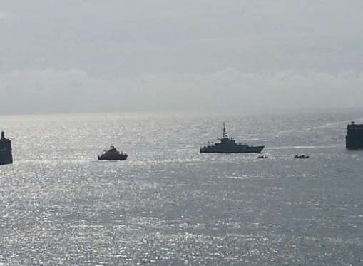Border Force officials patrolling the Channel. Library image.