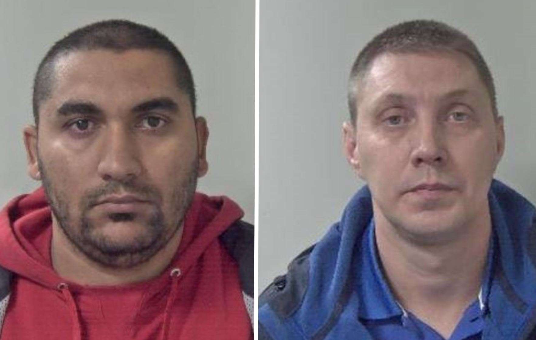 Ionut-Nando Mocanu, left, and Genadijs Kuznecovs were caught trying to smuggle people into the UK. Photo: Border Force