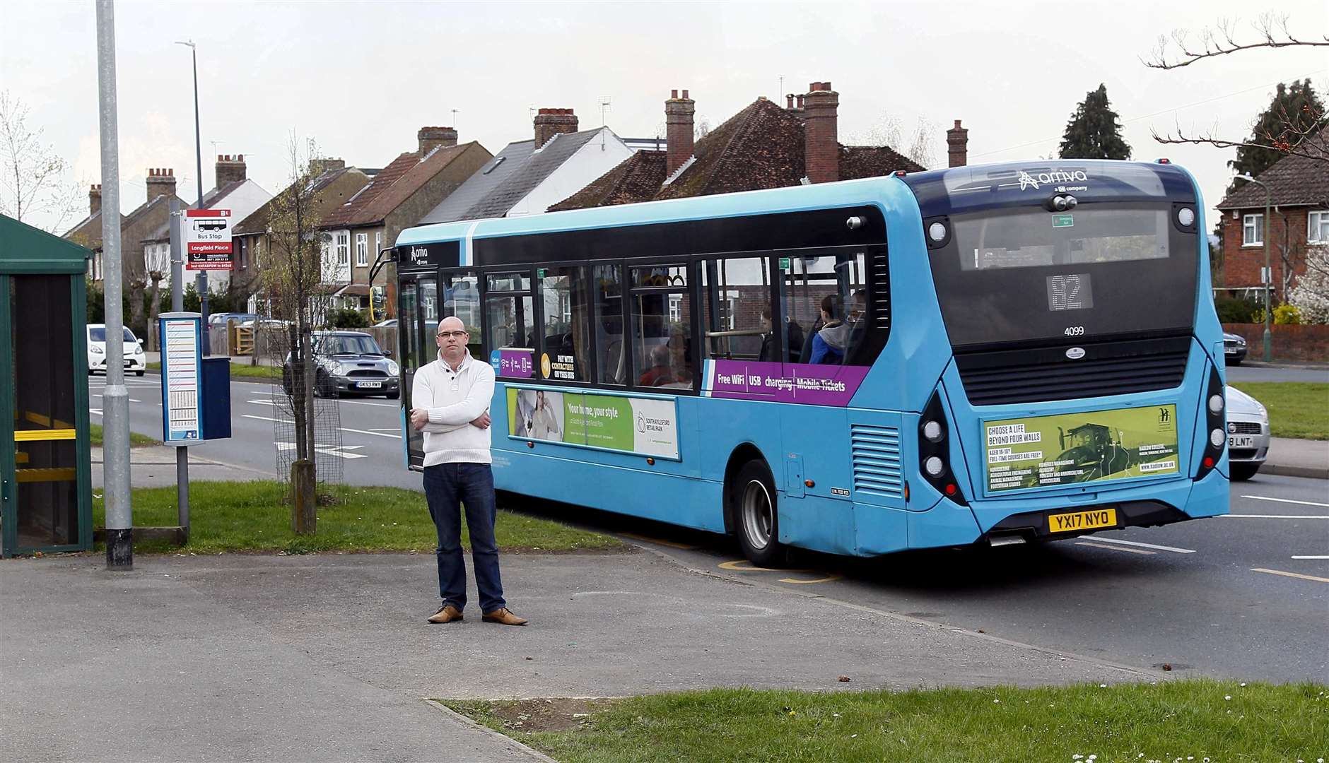Paul Routley claims buses stop outside his home for long periods with their engines running