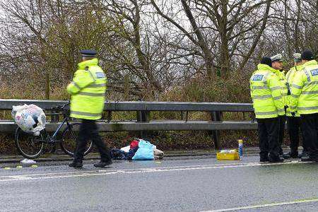 A man was seriously injured when he fell off this bike in Dover Hill, Folkestone