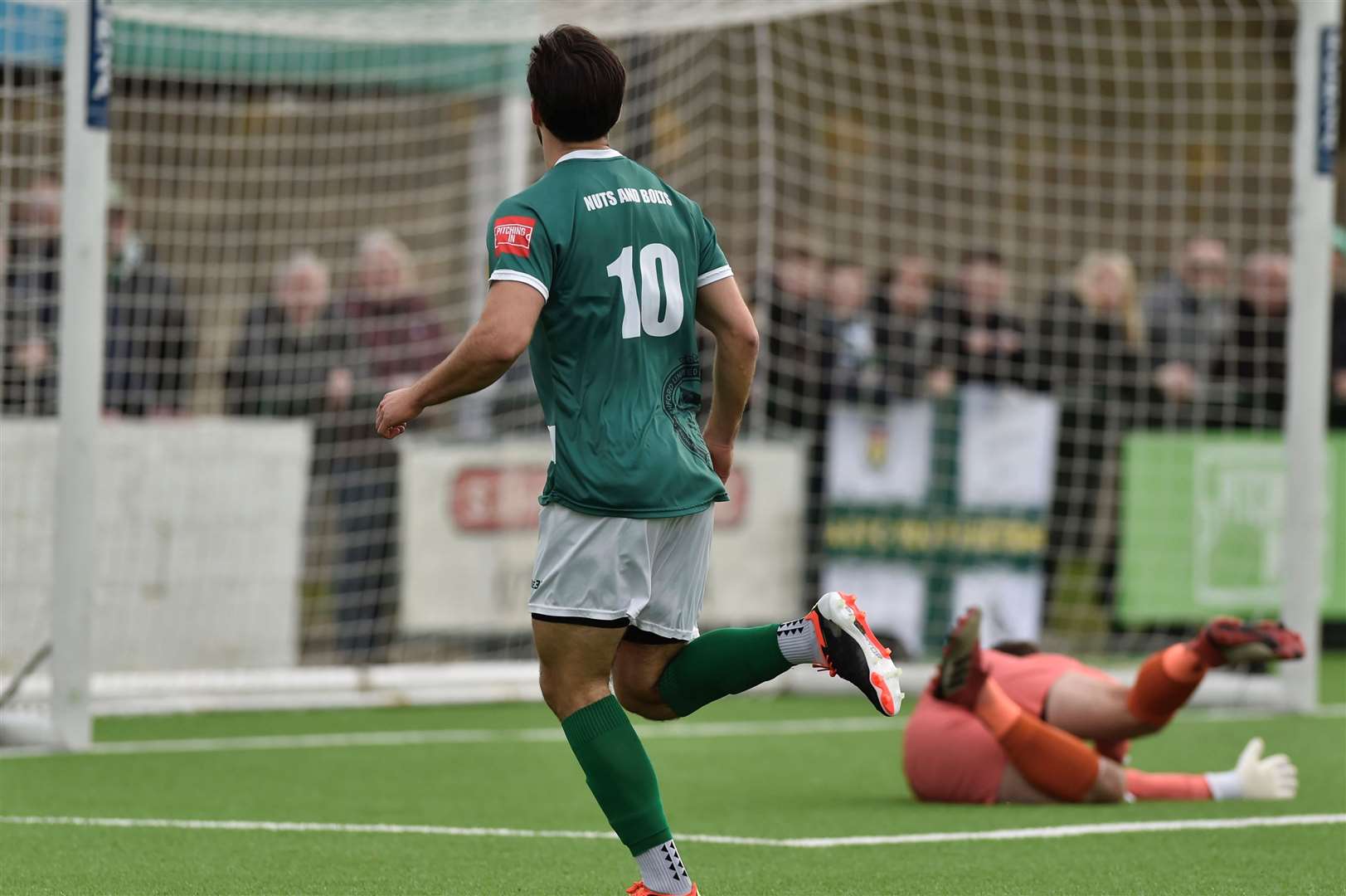 Max Walsh scores Ashford’s equaliser against Sittingbourne but it was all downhill from there. Picture: Ian Scammell