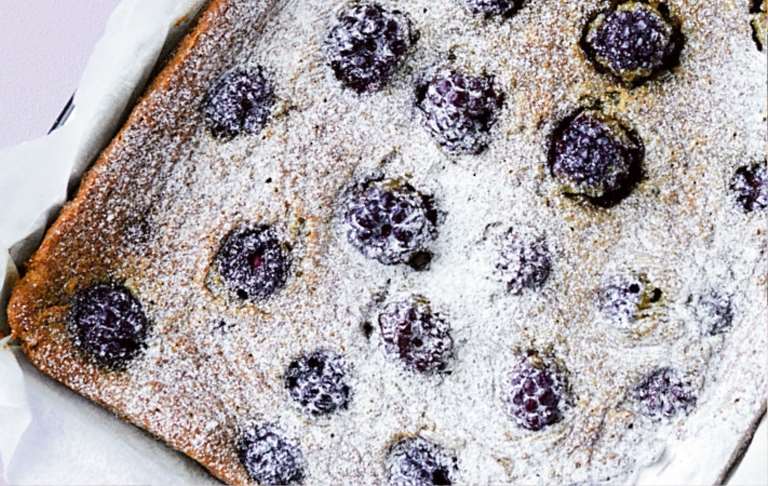 Rukmini Iyer: Blackberry and pistachio cake