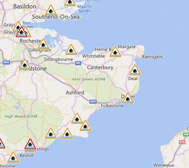 Flood warnings have been issued in some parts of the county