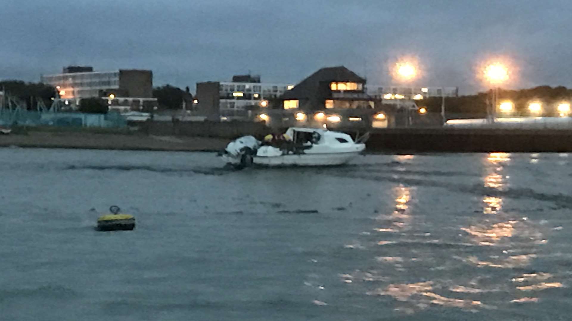 The boat had run aground near the Strand, Gillingham. Picture: RNLI