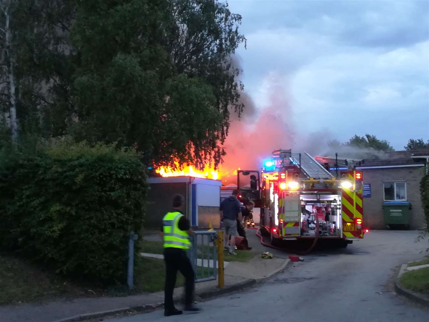 A fire at Duxford Community Primary School. Picture: Rob Hale