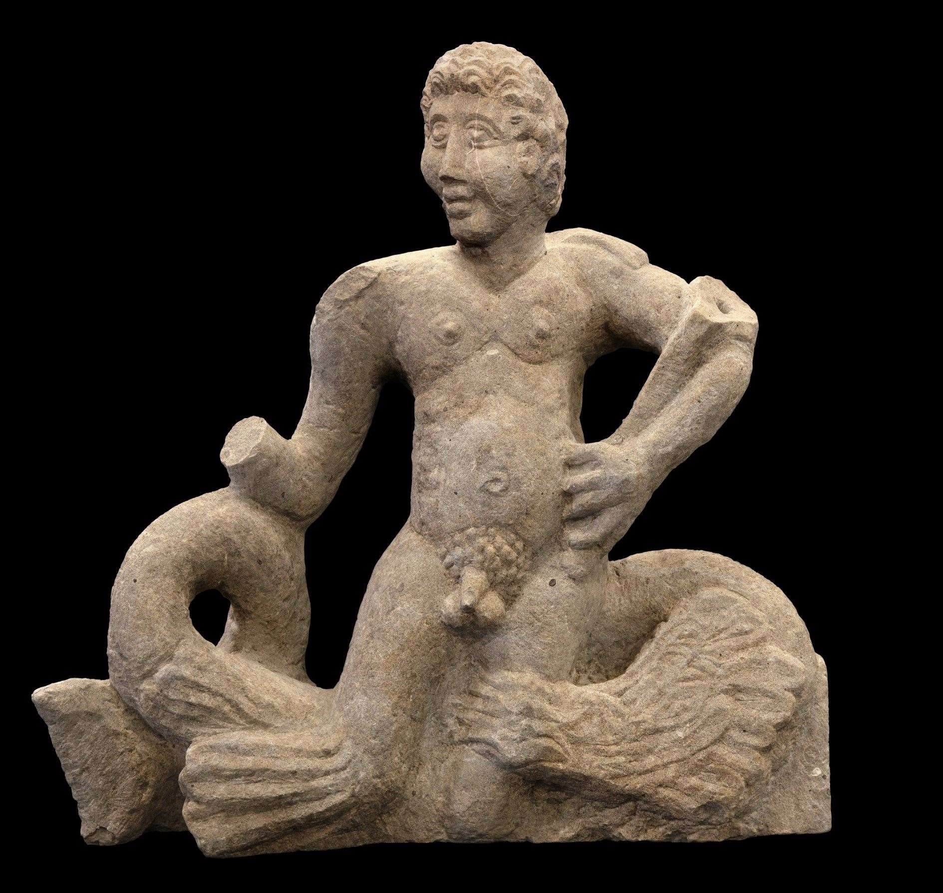 The Roman statue of the sea god, Triton, discovered in Teynham. Picture: CAT