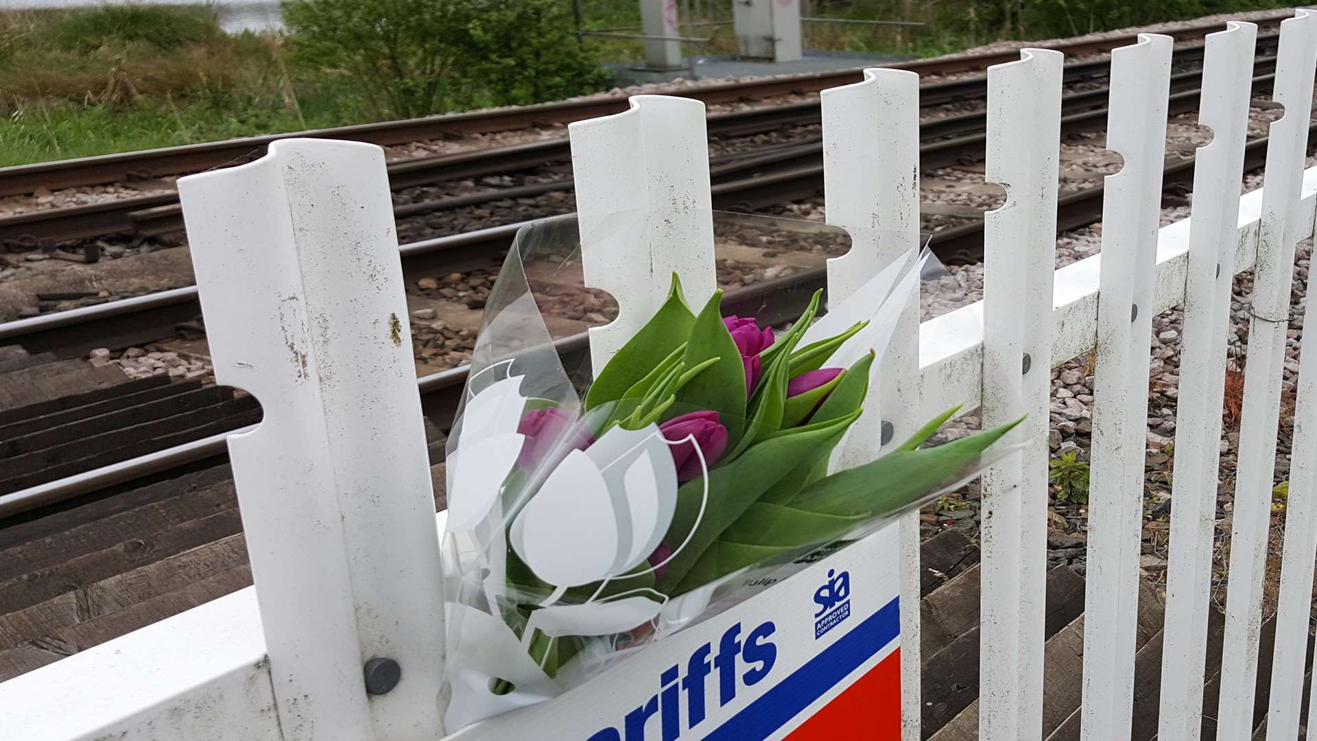 Flowers at the scene of the tragedy in Tonford Lane