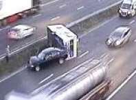 Motorway cameras capture the moments after the crash