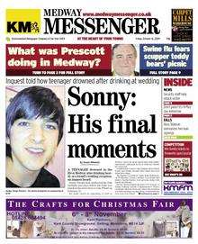 Medway Messenger front page, October 16