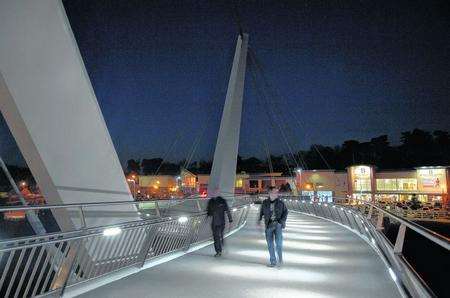 M20 bridge at night