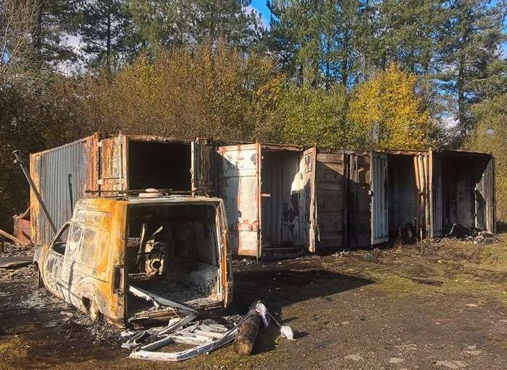 The community project site has been vandalised and set on fire