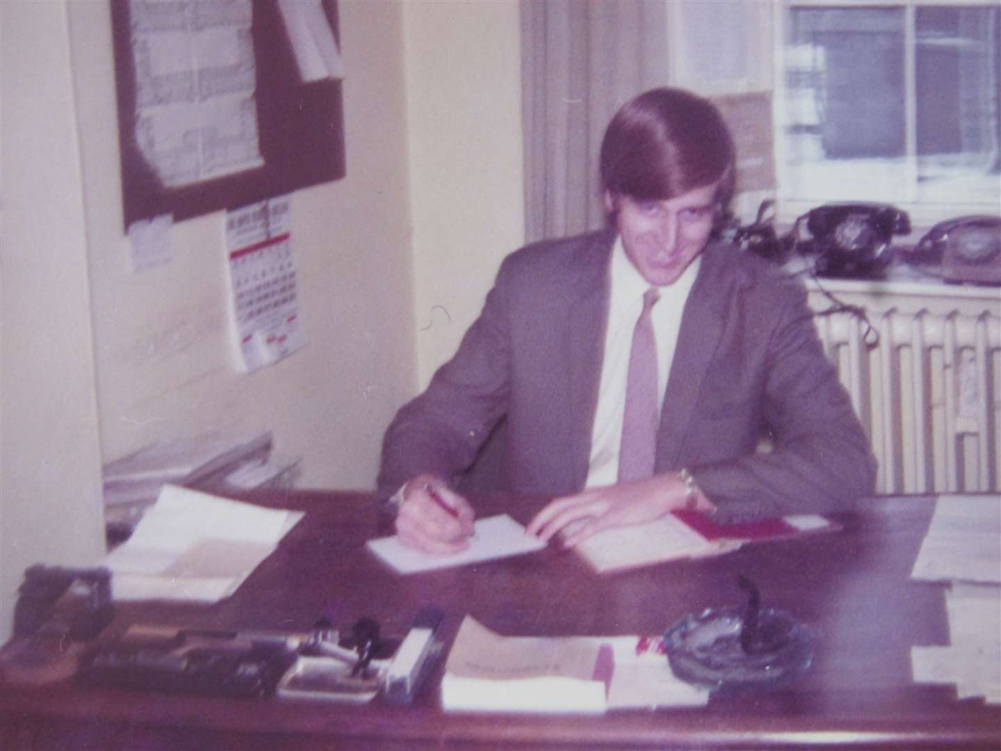 David Bellchambers working in the administration section of the hospital