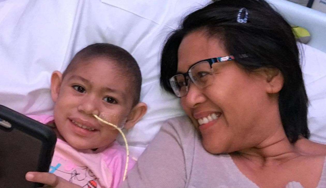 Maya Nash, pictured with mum Dellanie, was just three-years-old when she was first diagnosed with neuroblastoma