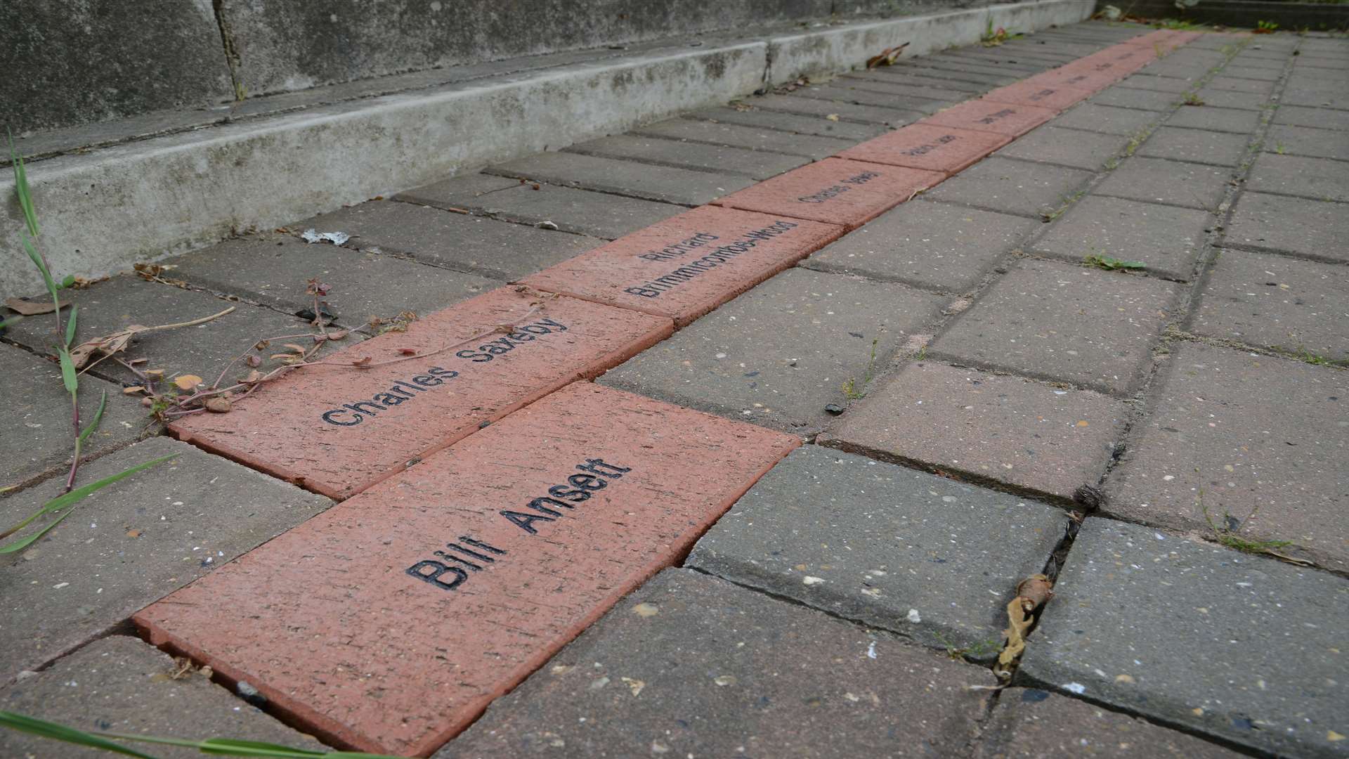 Memorial bricks dedicated to Royal British Legion volunteers