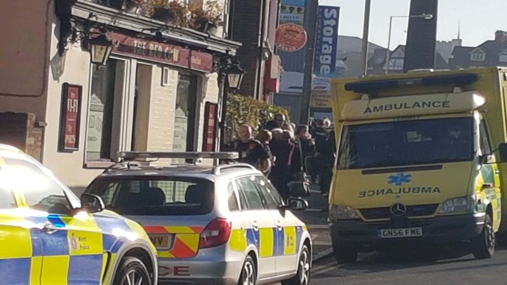 Police at the scene. Picture: Sean Axtell