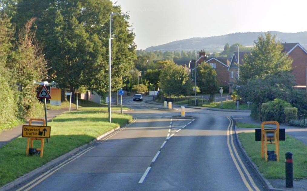 The dispersal order covers roads such as New Hythe Lane in Larkfield. Photo: Google