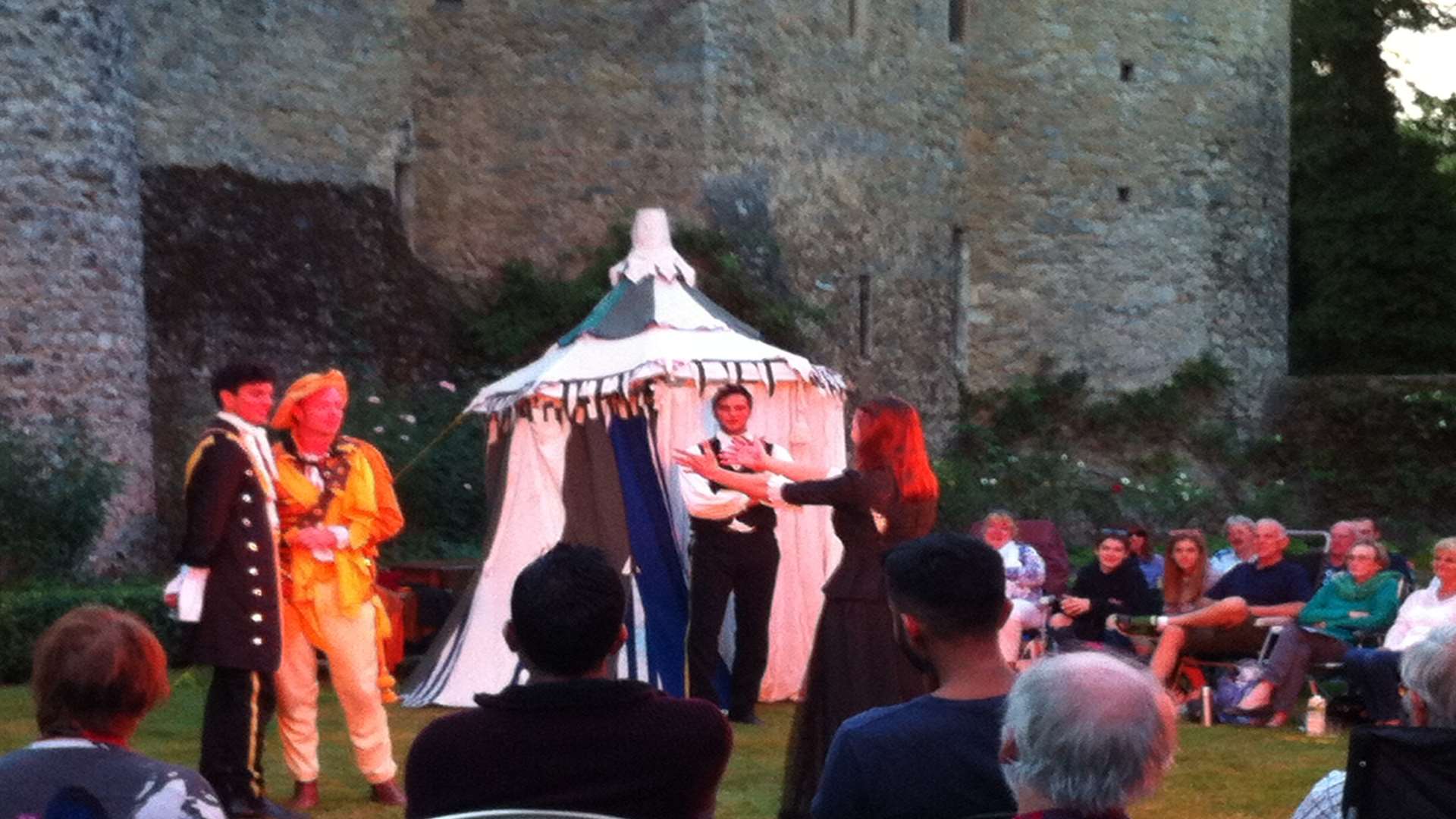The cast in action at Allington Castle, Maidstone