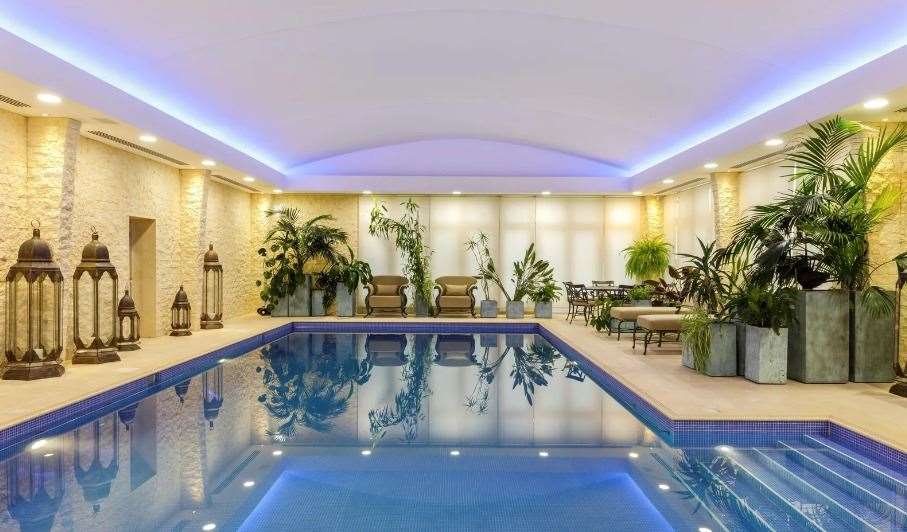 The luxurious indoor pool offers the perfect place to relax. Picture: Knight Frank