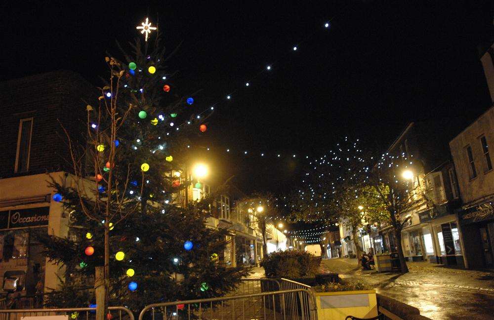 Herne Bay's Christmas lights last year