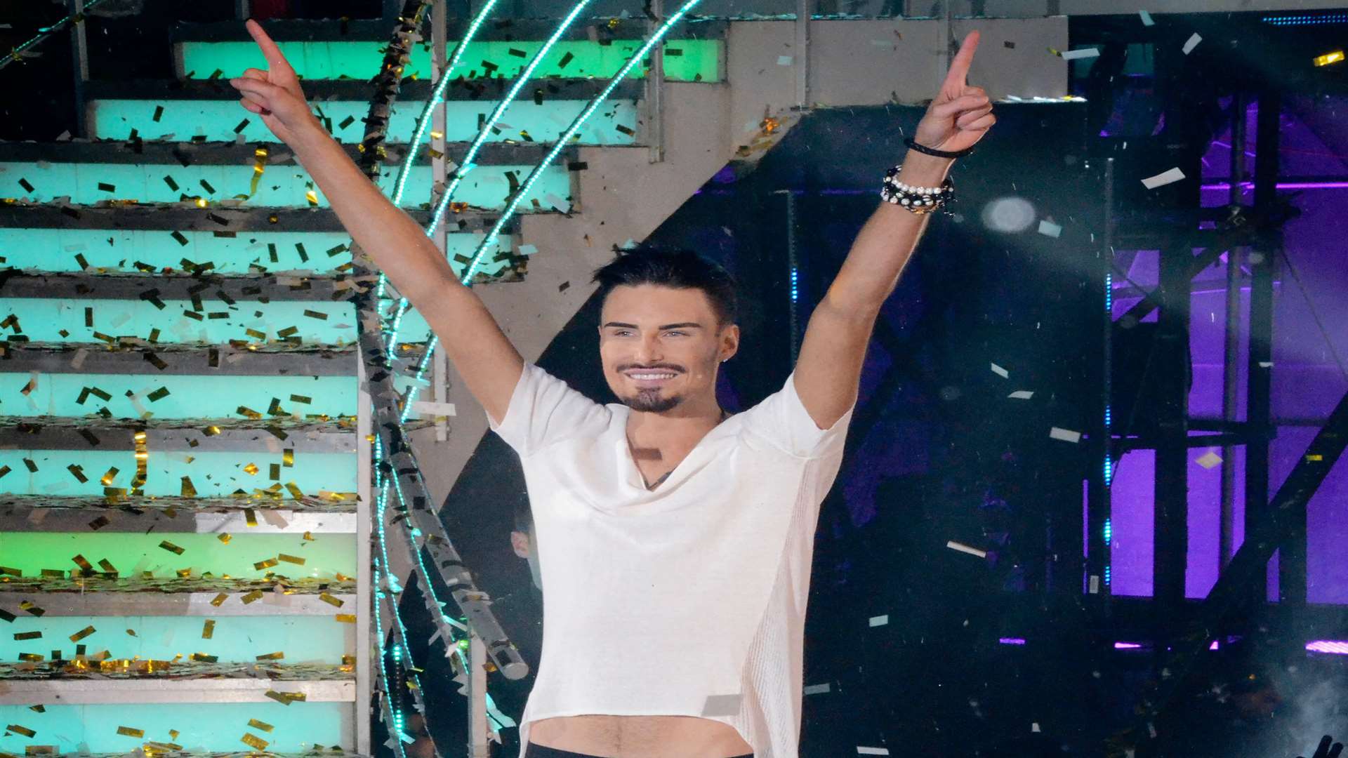 Rylan emerging victorious from the Celebrity Big Brother house