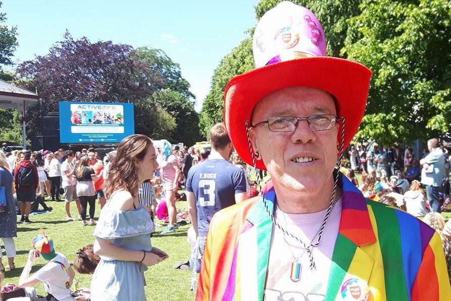 John Jobson was one of the many celebrating Canterbury Pride.